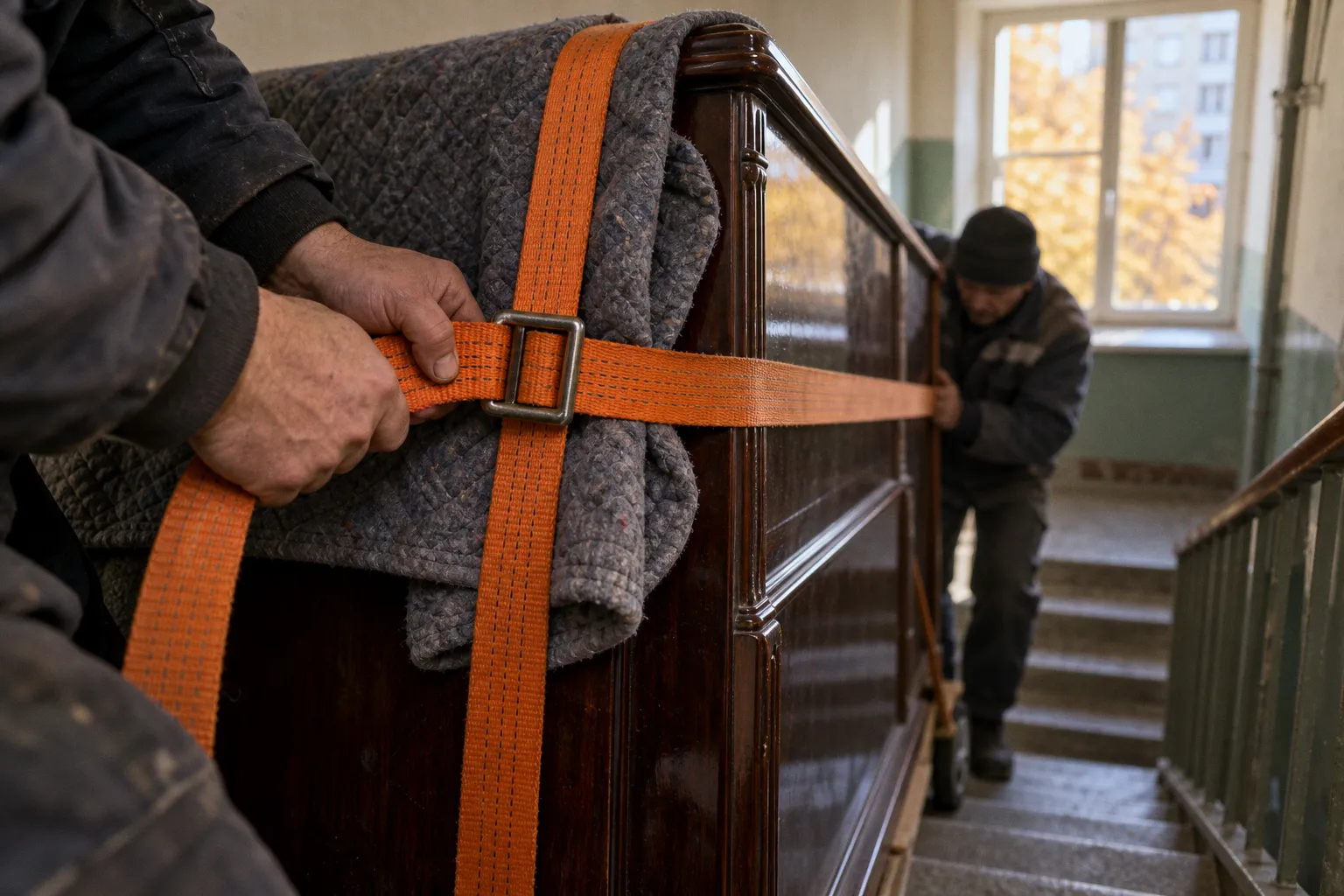 Такелаж пианино в узких пролетах: типичные ошибки и их цена